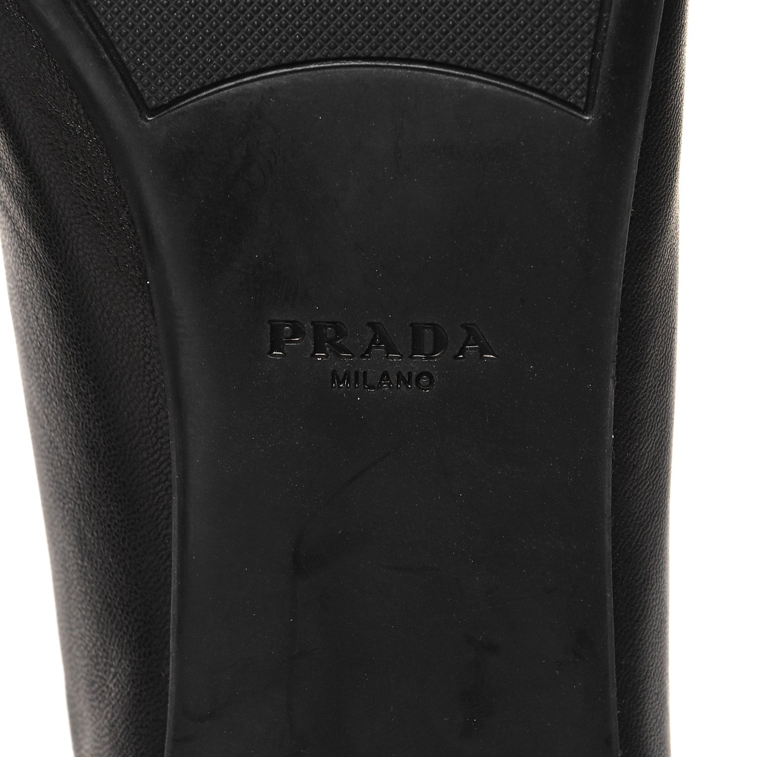 Prada Nappa Vernice Cap Toe Logo Bow Ballerina Flats 38 Black 6 of 8