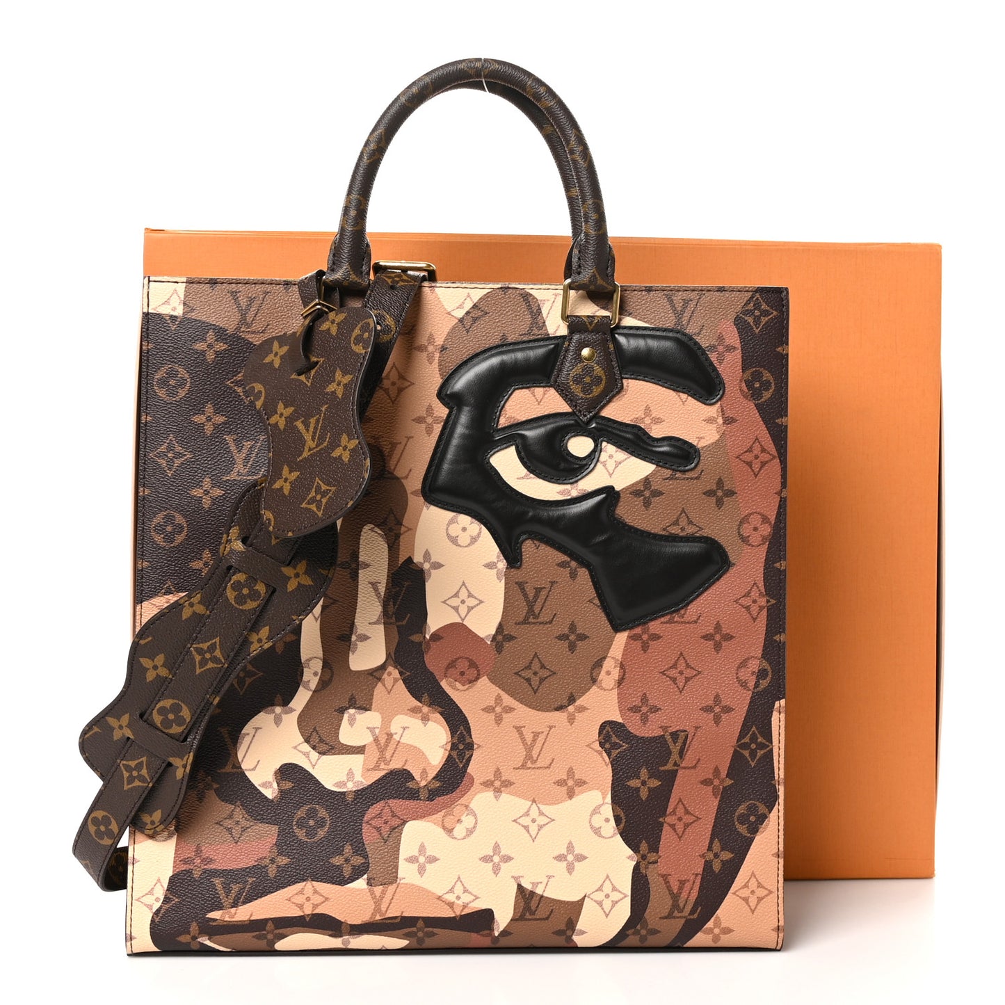 Monogram Portrait Sac Plat Brown