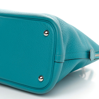 Hermes Taurillon Clemence Bolide 35 Turquoise 8 of 11