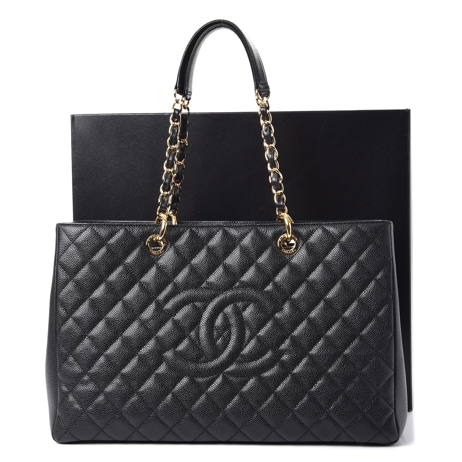 Chanel Caviar Quilted XL Grand Shopping Tote GST Black 8 of 8