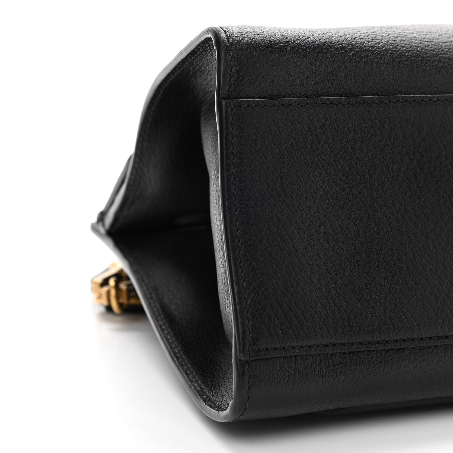 Gucci Grained Calfskin Web Crystal Butterfly Stripe Medium Totem Top Handle Bag Black 11 of 12
