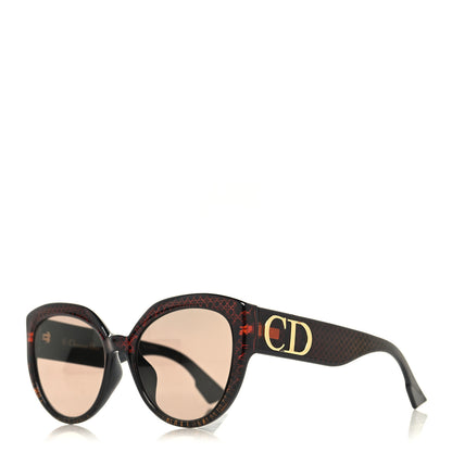 Christian Dior Acetate DDiorF Cat Eye Sunglasses Brown 1 of 9