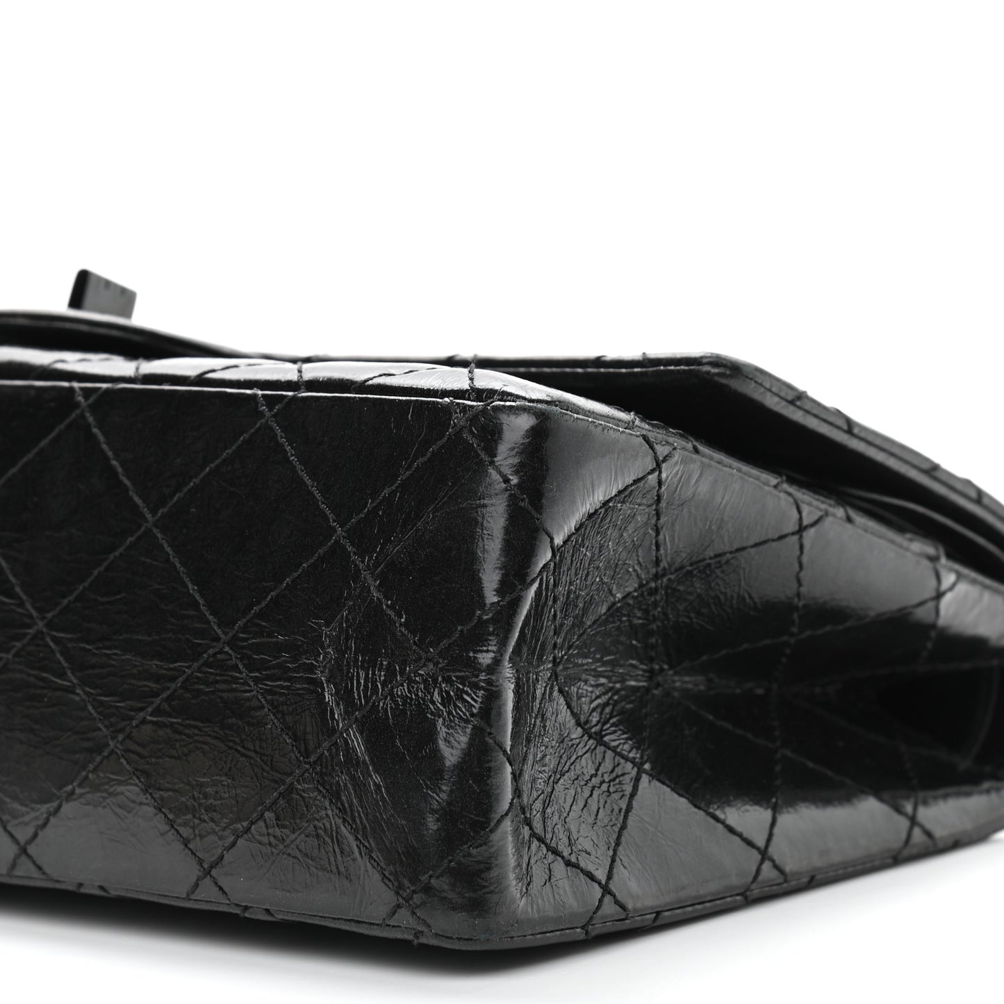 Glazed Calfskin Quilted 2.55 Reissue 226 Flap So Black