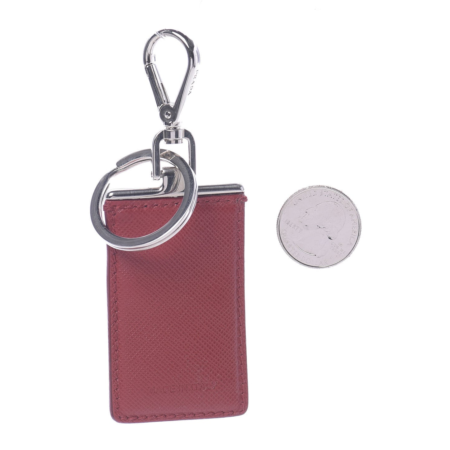 Saffiano Monkey Keychain Fuoco