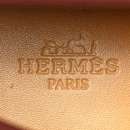 Hermes Goatskin Mens Paris Loafers 41 Marron Acajou 7 of 11