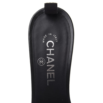 Chanel PVC Lambskin Logo Mules 40 Black 6 of 9
