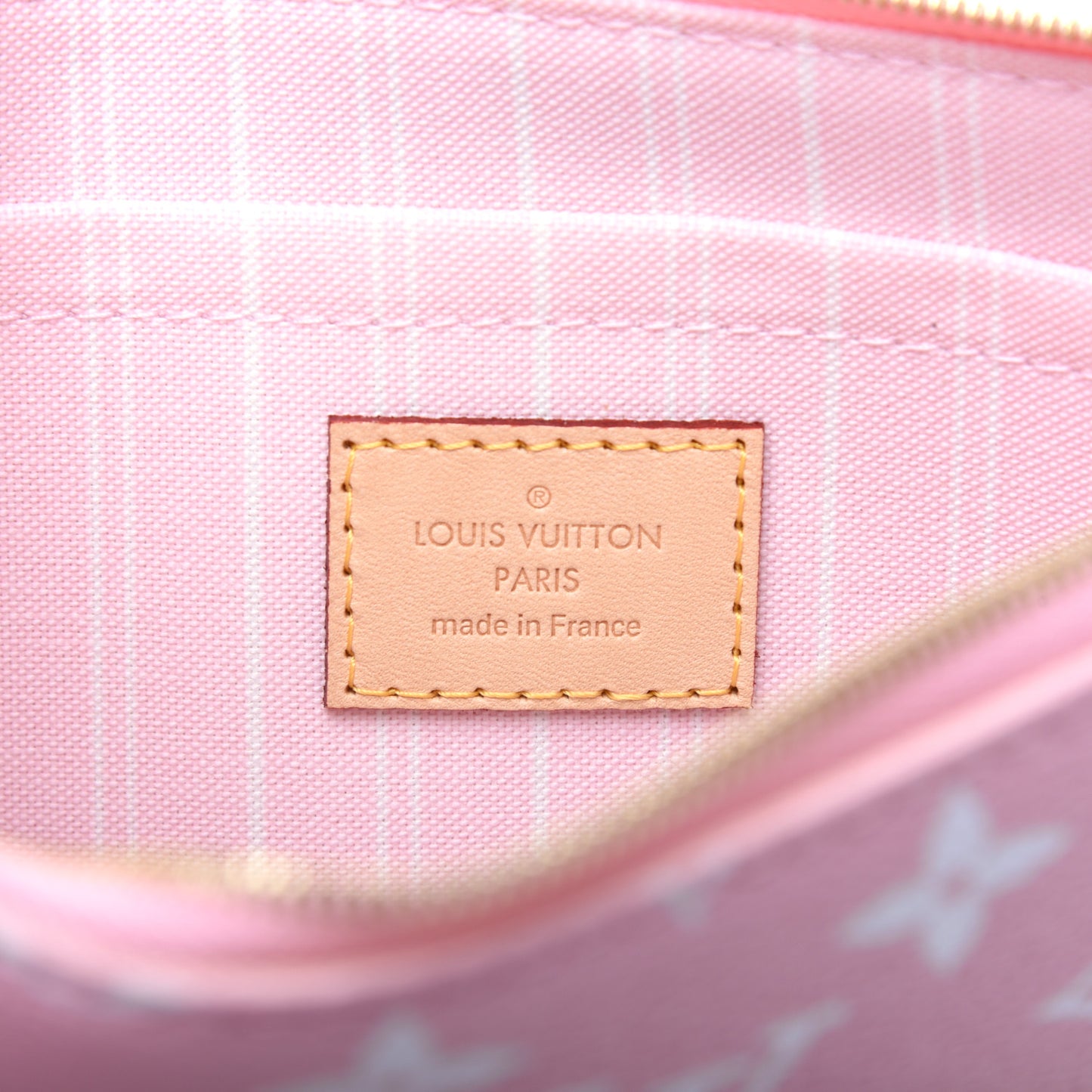 Monogram By The Pool Neverfull MM Pochette Light Pink