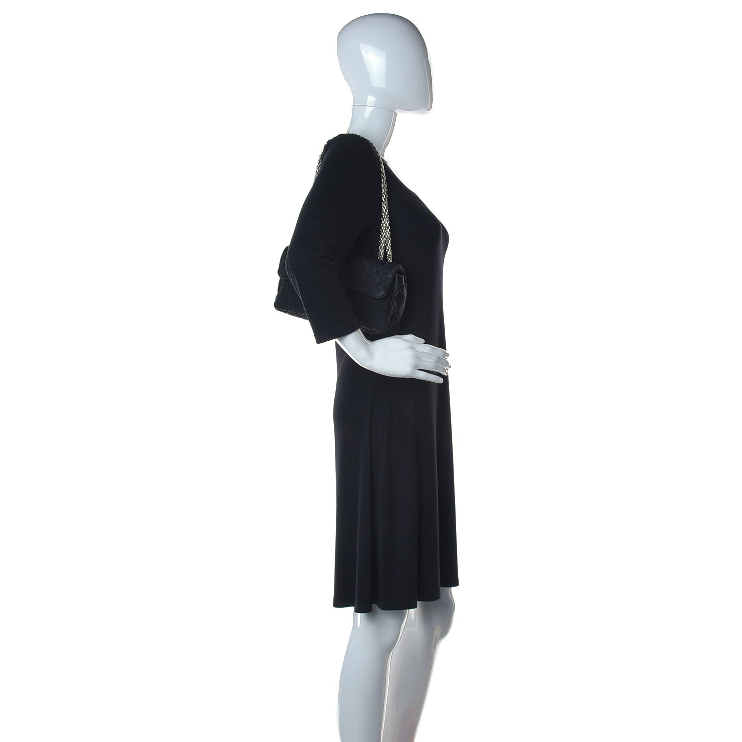 Chanel Fabric Mademoiselle East West Flap Black 2 of 11