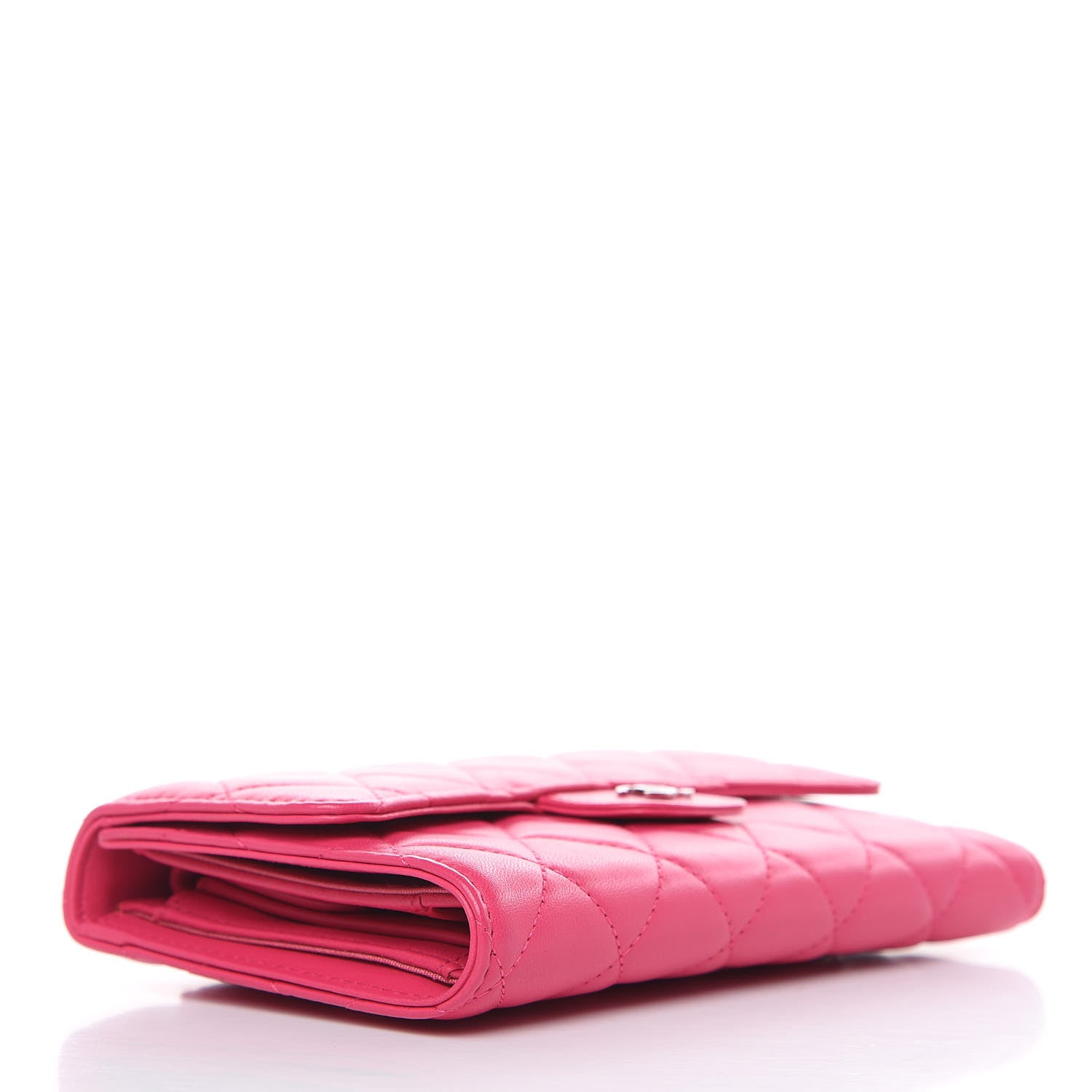Chanel Lambskin Quilted Large Flap Wallet Pink 4 of 13