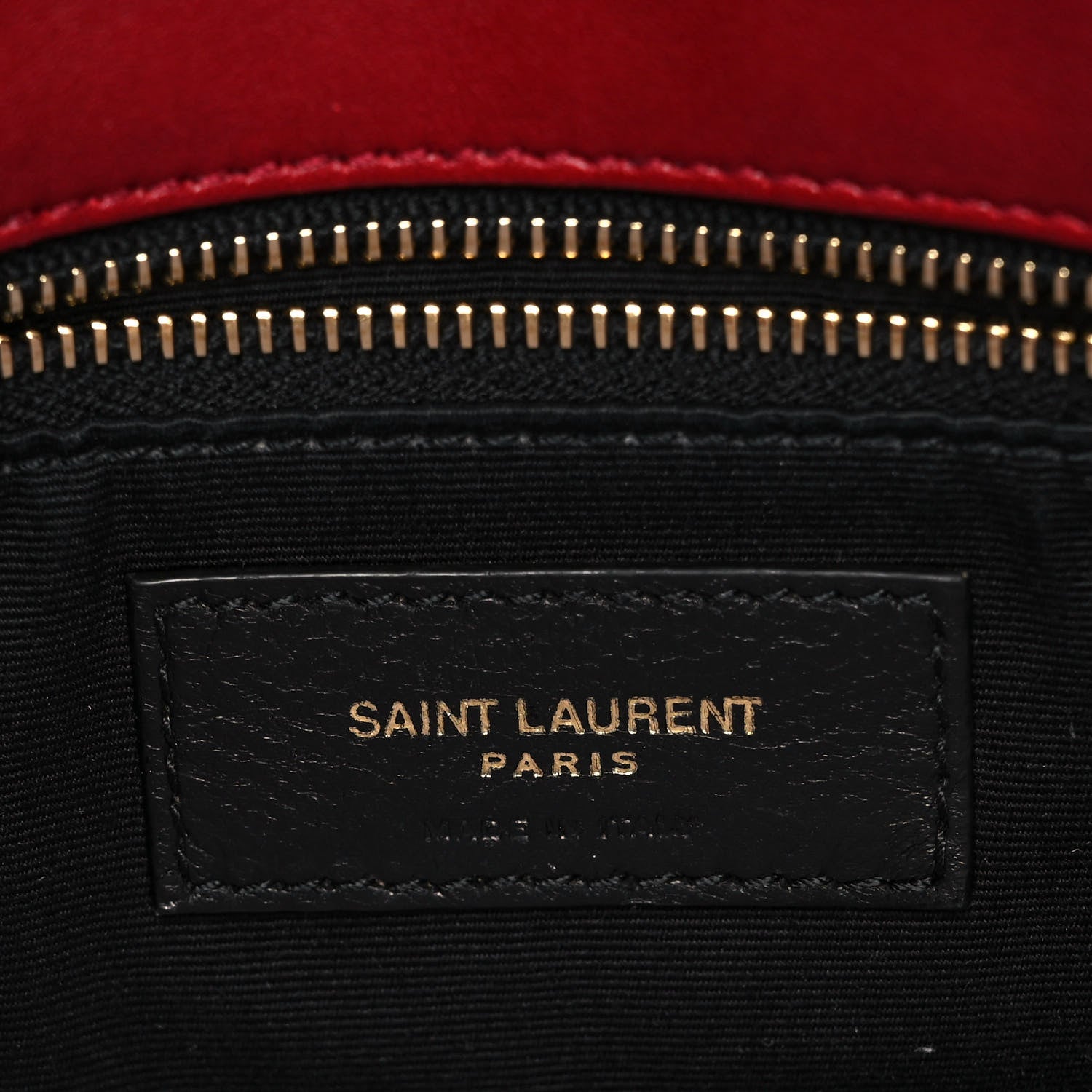 Saint Laurent Lambskin Quilted Small Loulou Puffer Monogram Chain Satchel Red 6 of 9