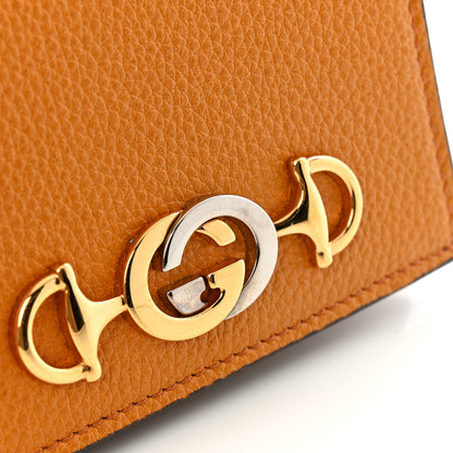 Gucci Grainy Calfskin Zumi Chain Card Case Wallet Friky Taupe 11 of 12