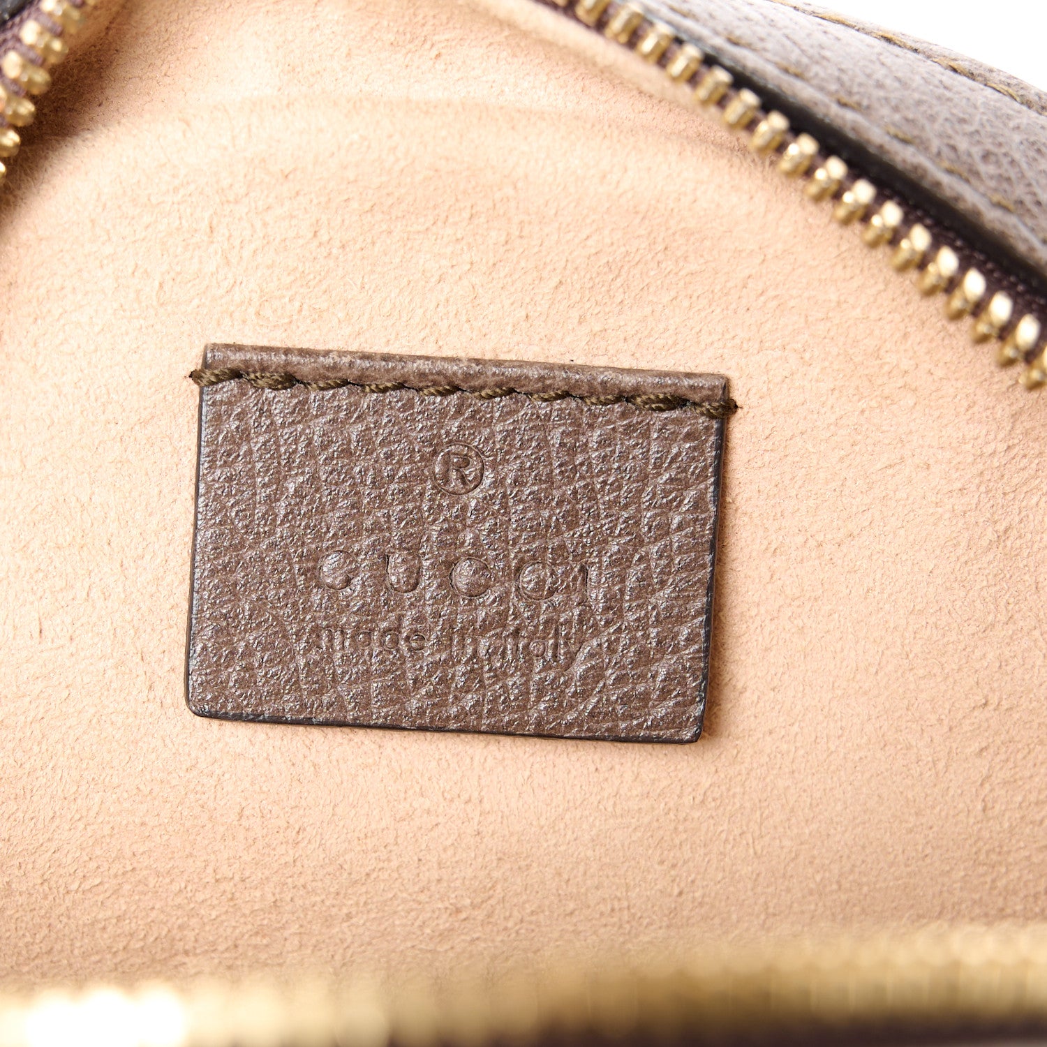 Gucci GG Supreme Monogram Web Mini Ophidia Round Shoulder Bag Brown 6 of 11