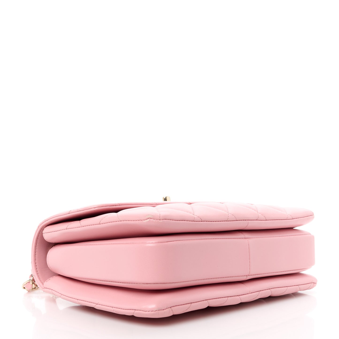 Lambskin Quilted Small Trendy CC Flap Dual Handle Bag Pink