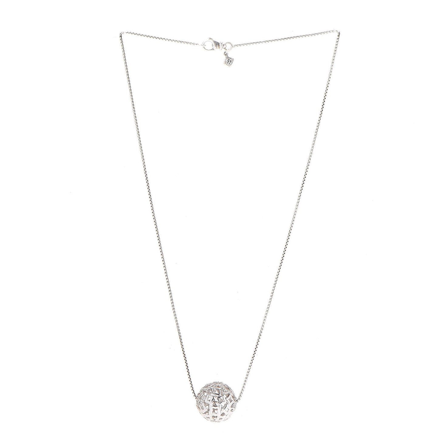 Sterling Silver Diamond Star Orb Tapestry Necklace