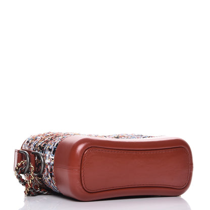 Chanel Tweed Calfskin Small Gabrielle Hobo Brown 4 of 8