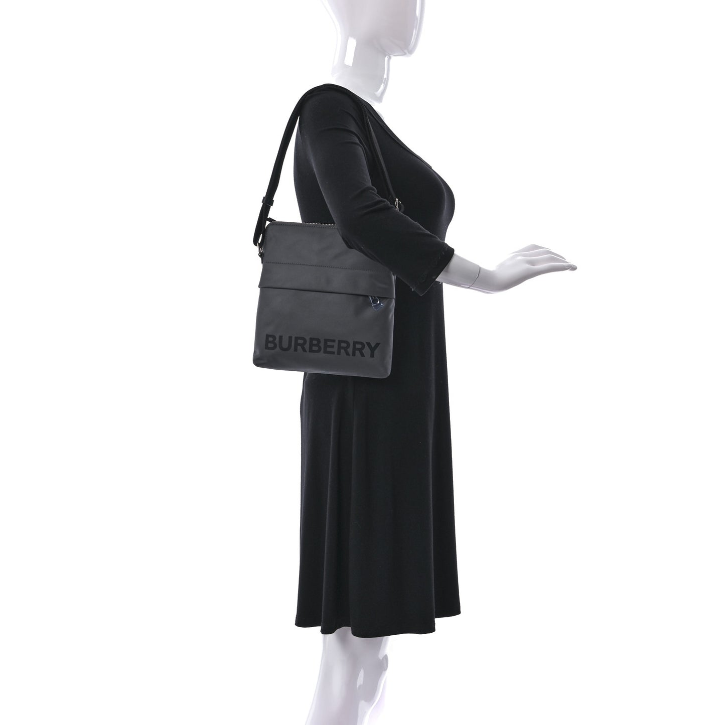 Nylon Neo Crossbody Bag Charcoal Grey