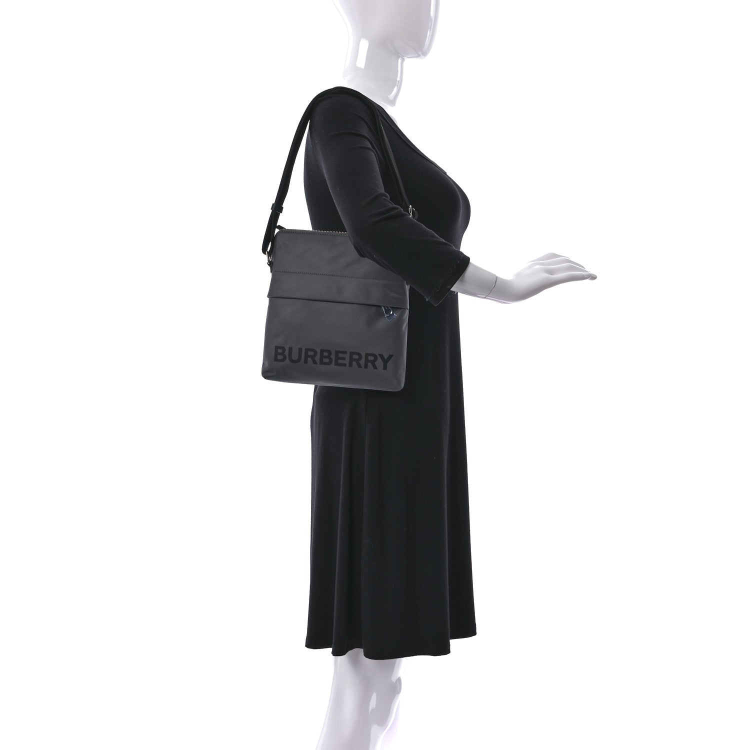 Burberry Nylon Neo Crossbody Bag Charcoal Grey 2 of 9