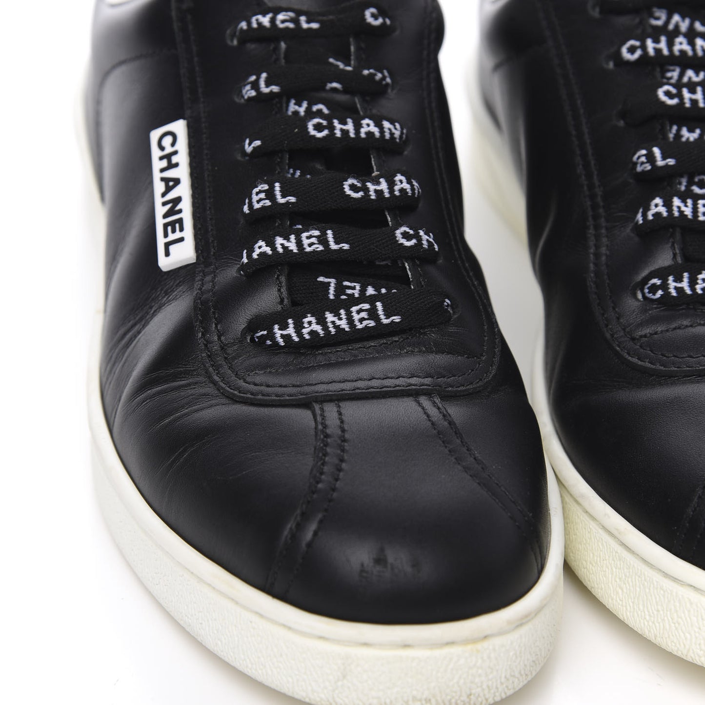 Calfskin CC Womens Sneakers 37 Black