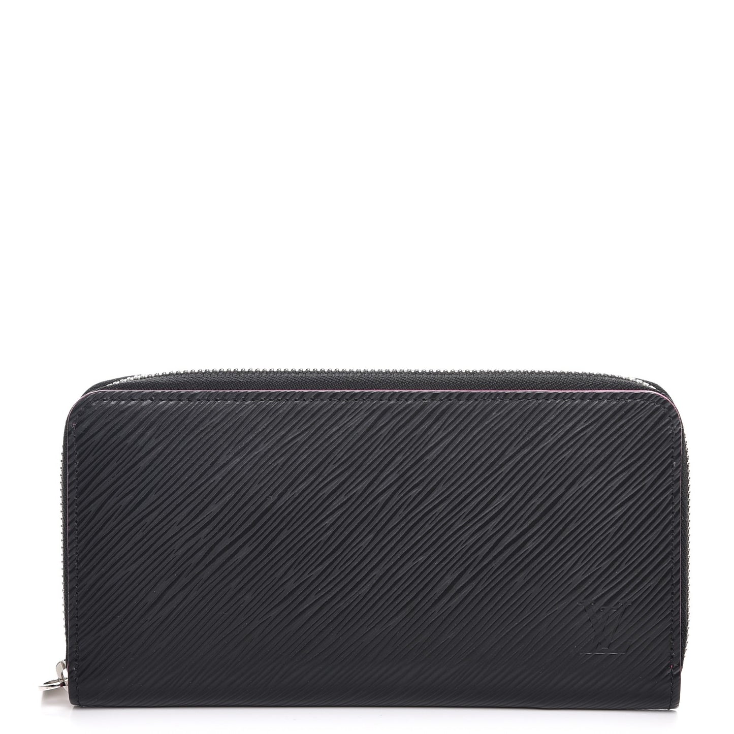 Epi Zippy Wallet Black Hot Pink