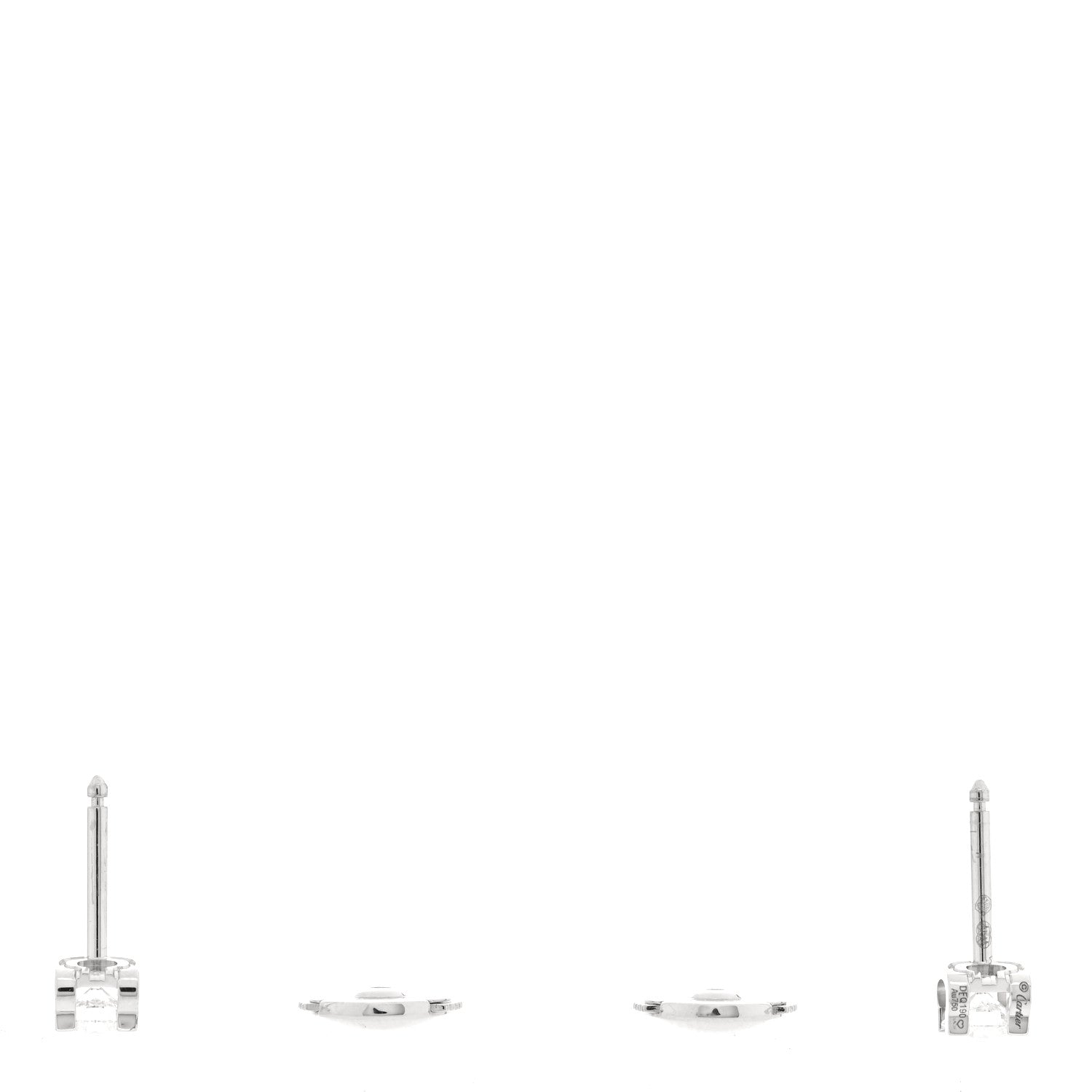 Cartier 18K White Gold Diamond .46ctw C De Cartier Earrings 3 of 5