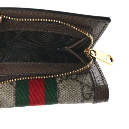 Gucci GG Supreme Monogram Web Ophidia Bi-Fold Wallet Beige New Acero 6 of 7