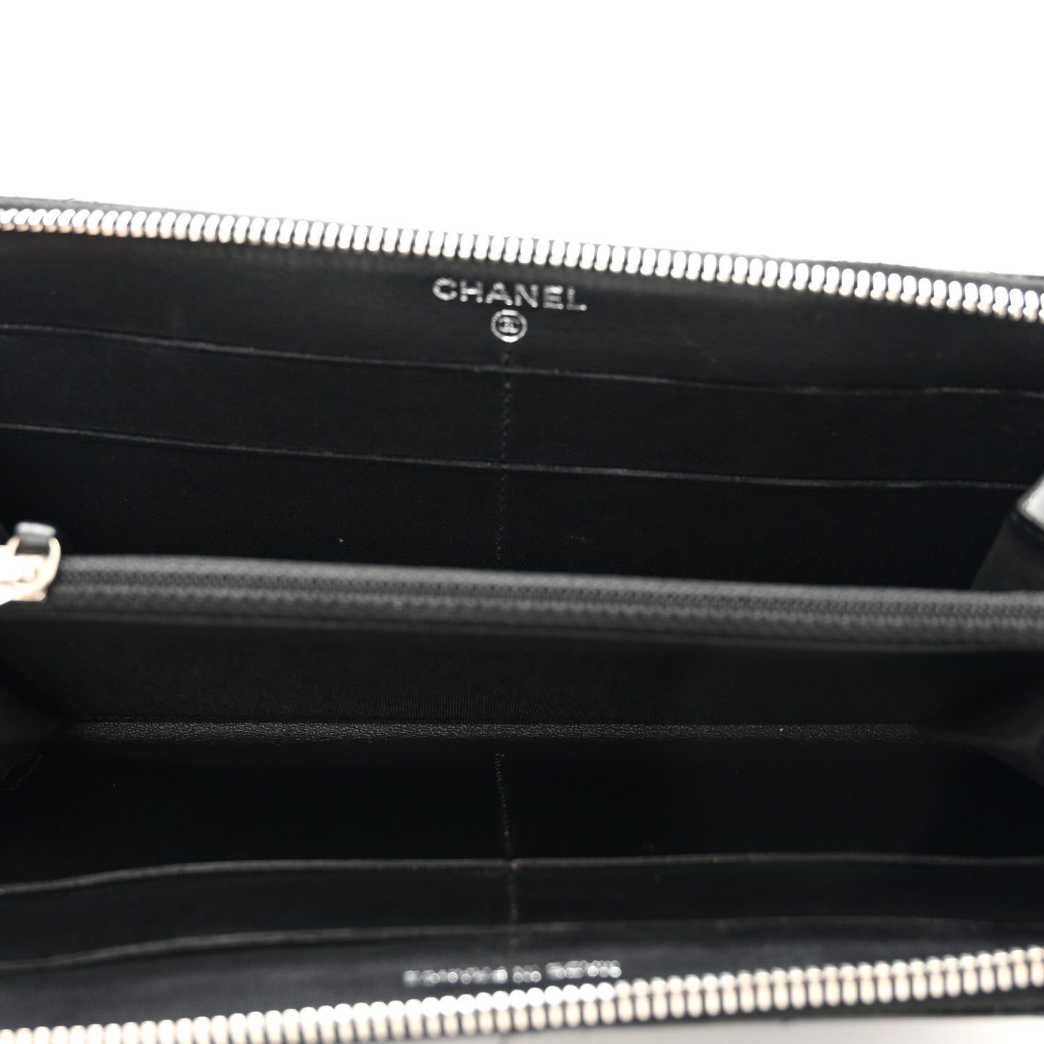 Chanel Patent Quilted Brilliant Zip Around Wallet Black 5 of 9