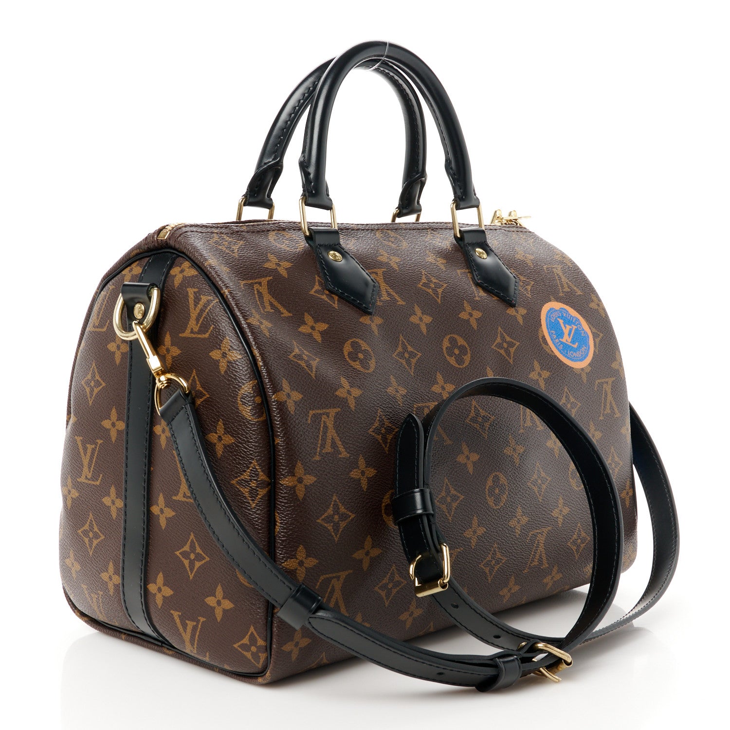 Louis Vuitton Monogram My World Tour Speedy Bandouliere 30 Black