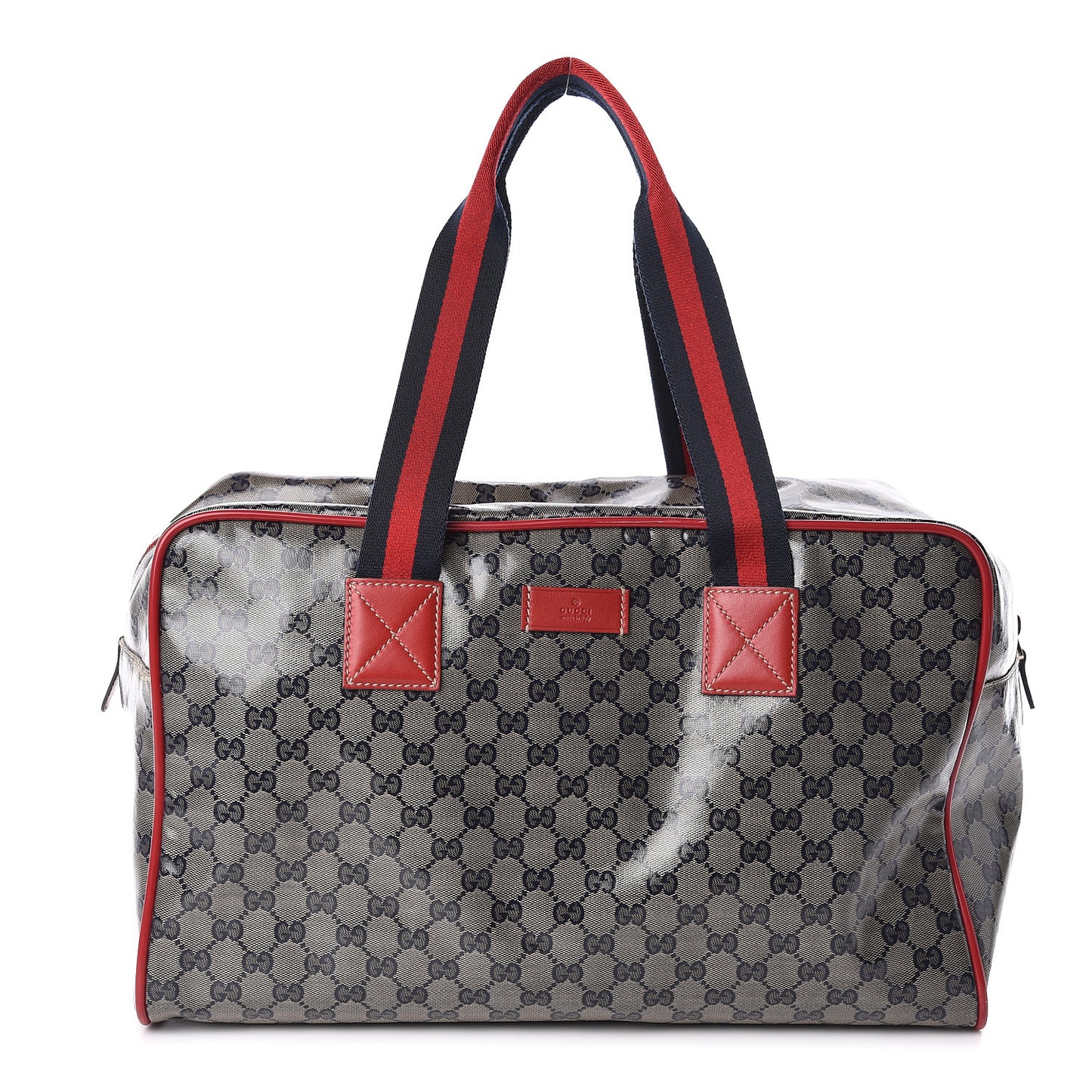 Crystal Monogram Web Medium Collapsible Carry On Duffle Navy