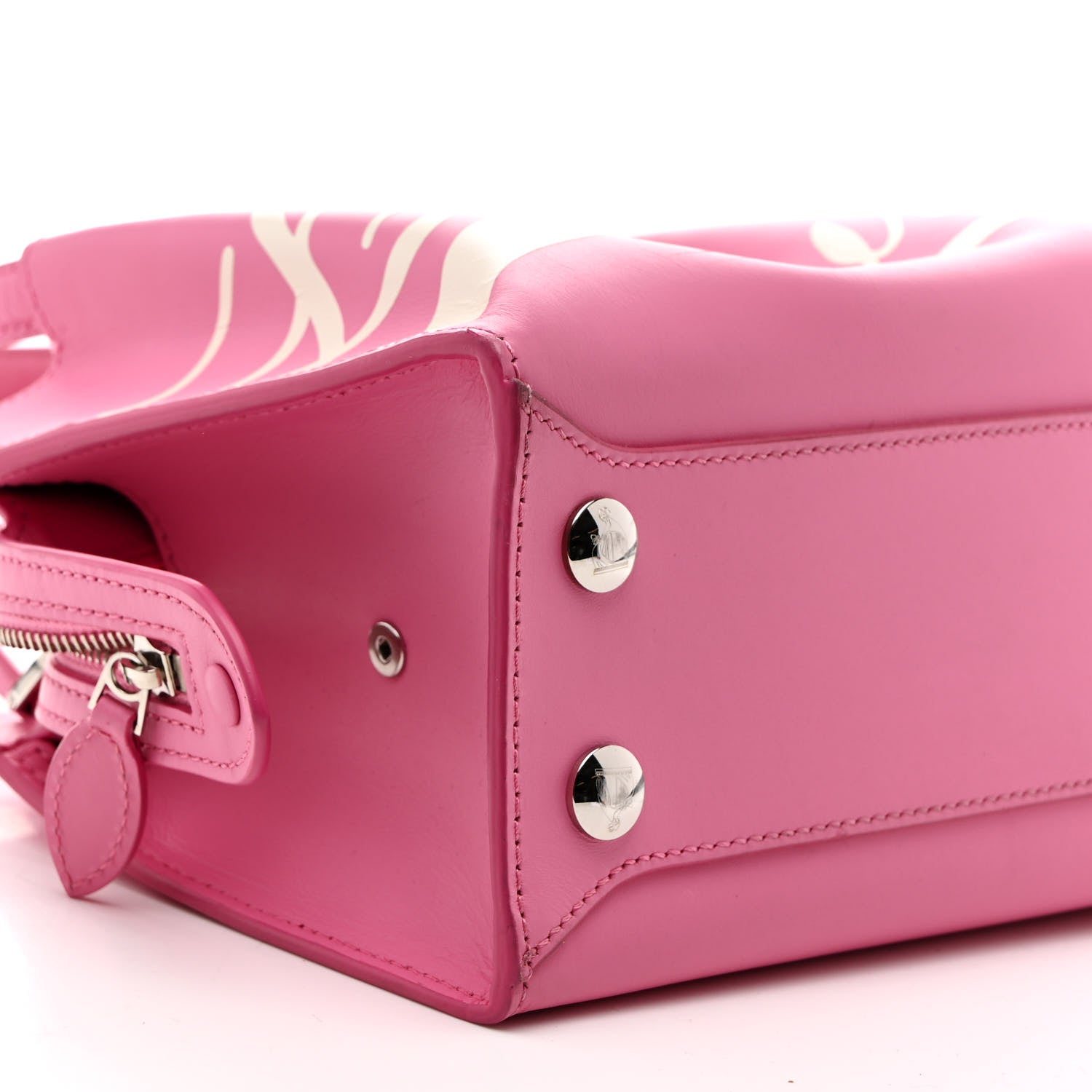 Lanvin Calfskin Logo Printed Nano Bogey Day Bag Pink 10 of 14