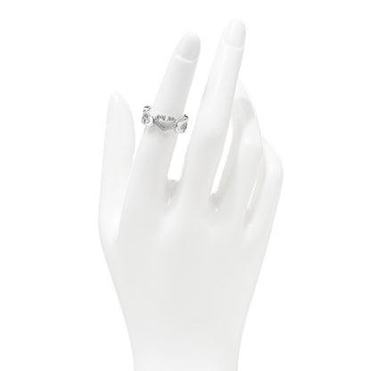 Cartier 18K White Gold Diamond Hearts and Symbols Ring 50 5.25 2 of 5