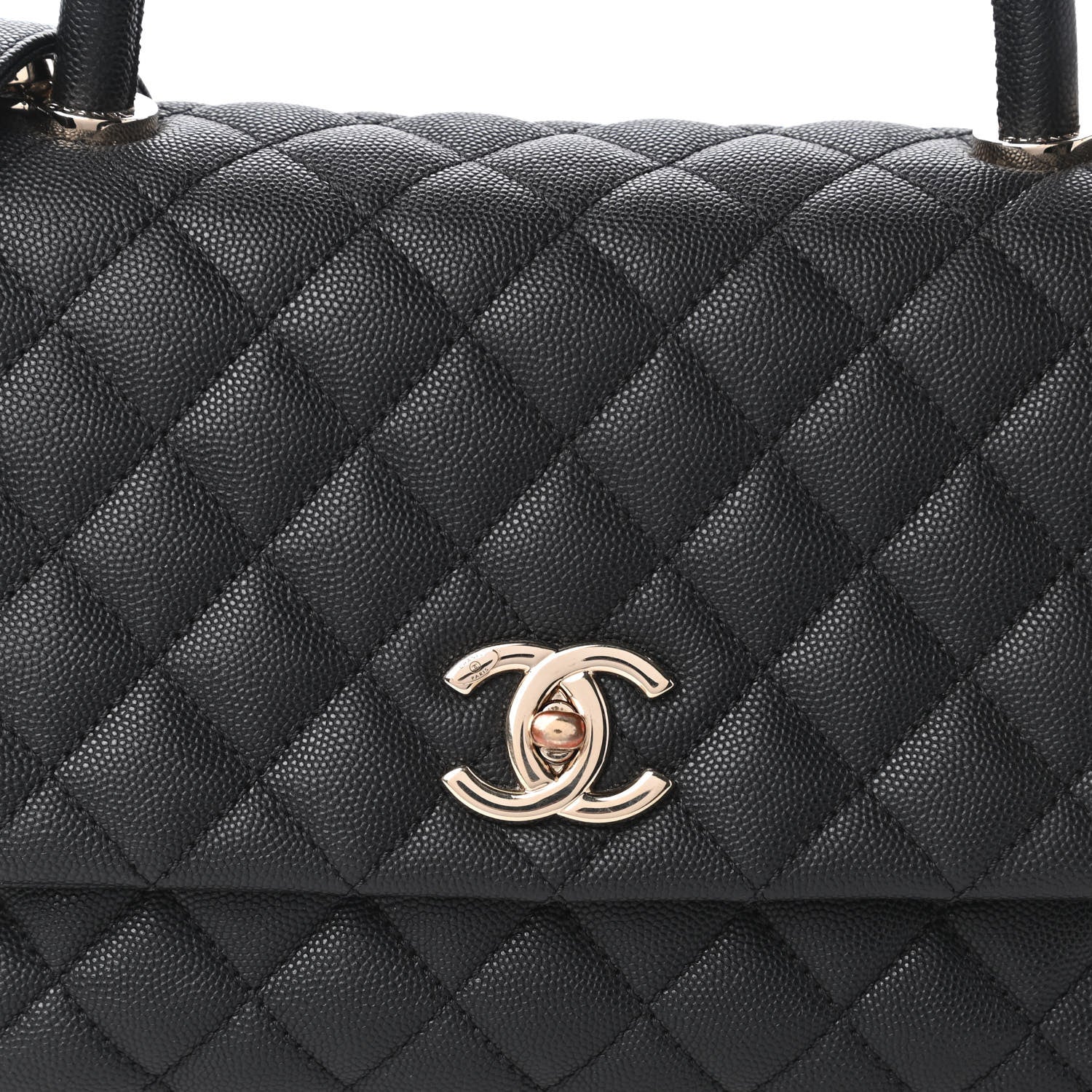 Chanel Caviar Quilted Small Coco Handle Flap Black 10 of 11