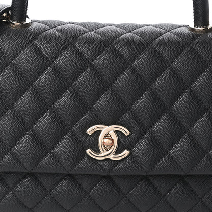Chanel Caviar Quilted Small Coco Handle Flap Black 10 of 11