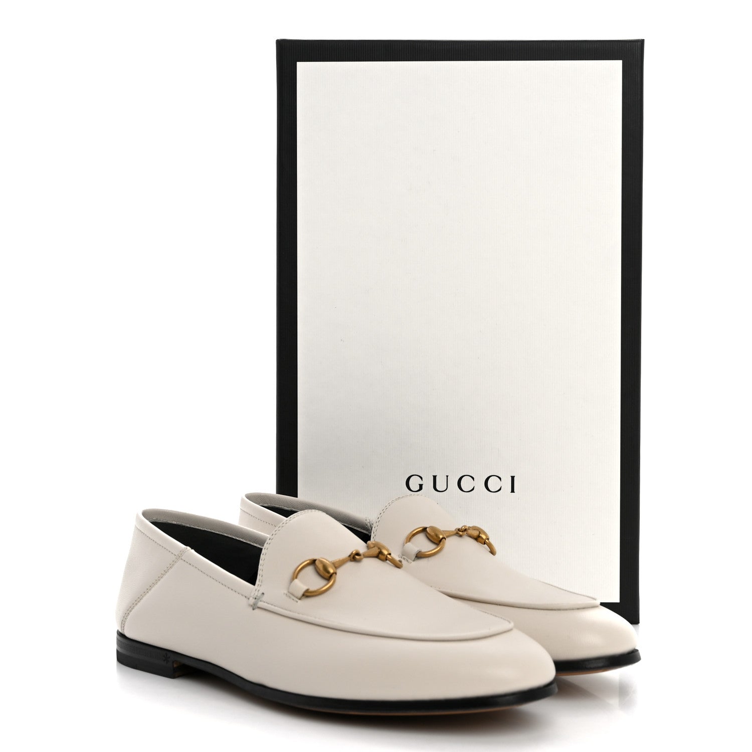 Gucci Lambskin Womens Brixton Horsebit Loafers 36 Mystic White 10 of 10