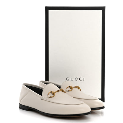 Gucci Lambskin Womens Brixton Horsebit Loafers 36 Mystic White 10 of 10