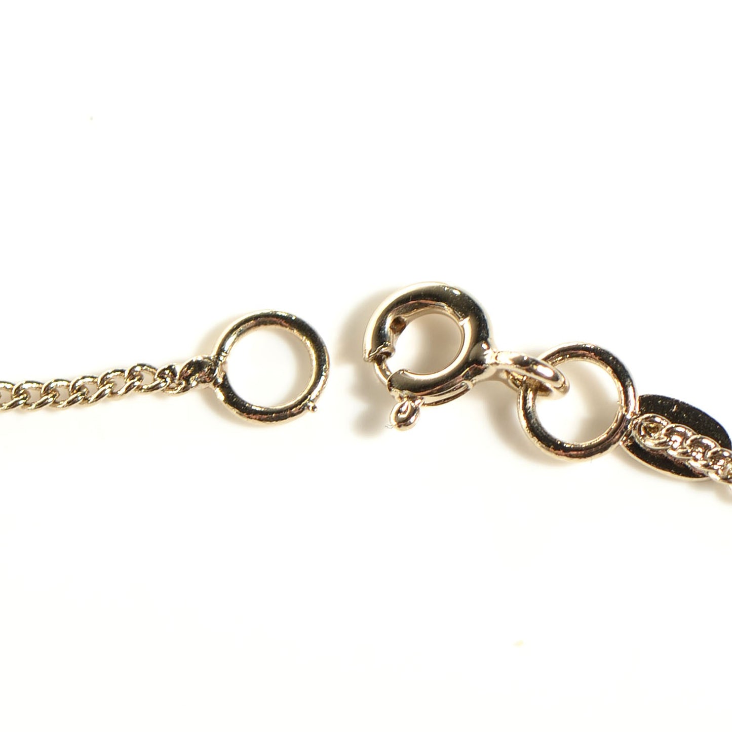 Enamel Heart CC Charm Necklace Gold