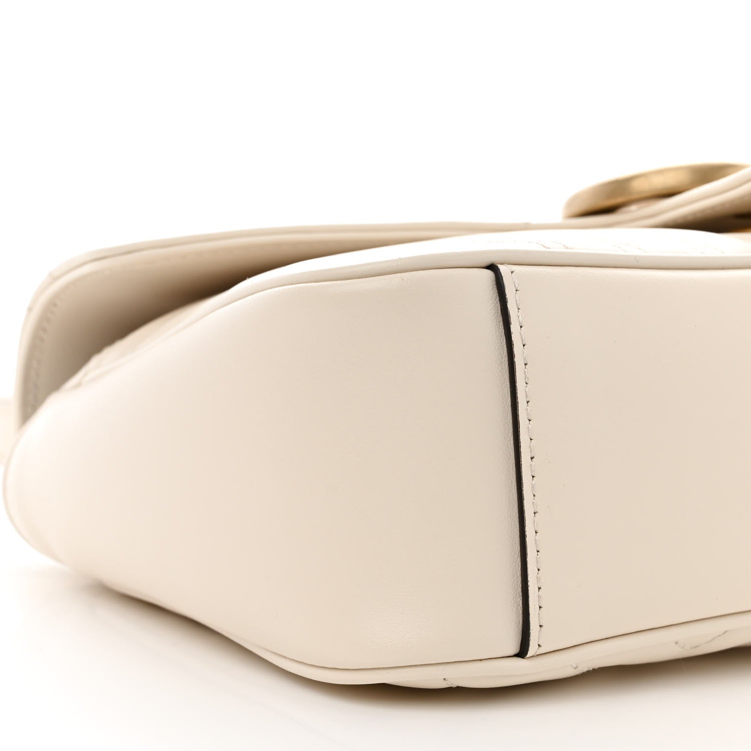 Gucci Calfskin Matelasse Small GG Marmont Shoulder Bag White 9 of 11