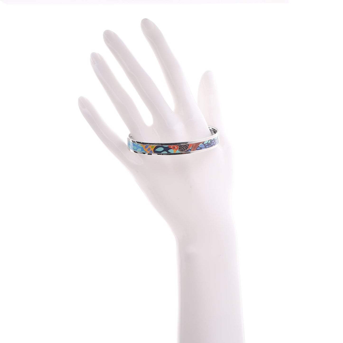 Enamel Printed Narrow Jungle Of Eden Bracelet 65 Pierres et Cactus