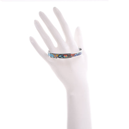 Hermes Enamel Printed Narrow Jungle Of Eden Bracelet 65 Pierres et Cactus 2 of 7