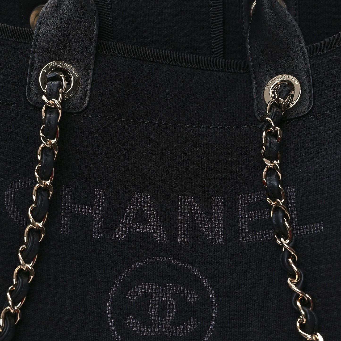Mixed Fibers Medium Deauville Tote Black