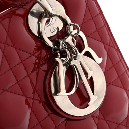 Christian Dior Patent Cannage Medium Lady Dior Red 11 of 16