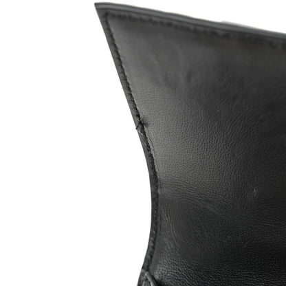 Balenciaga Shiny Calfskin Monochrome Crocodile Embossed Hourglass Top Handle Bag XS Black 15 of 17