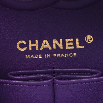 Chanel Caviar Quilted Small Double Flap Purple 6 of 10