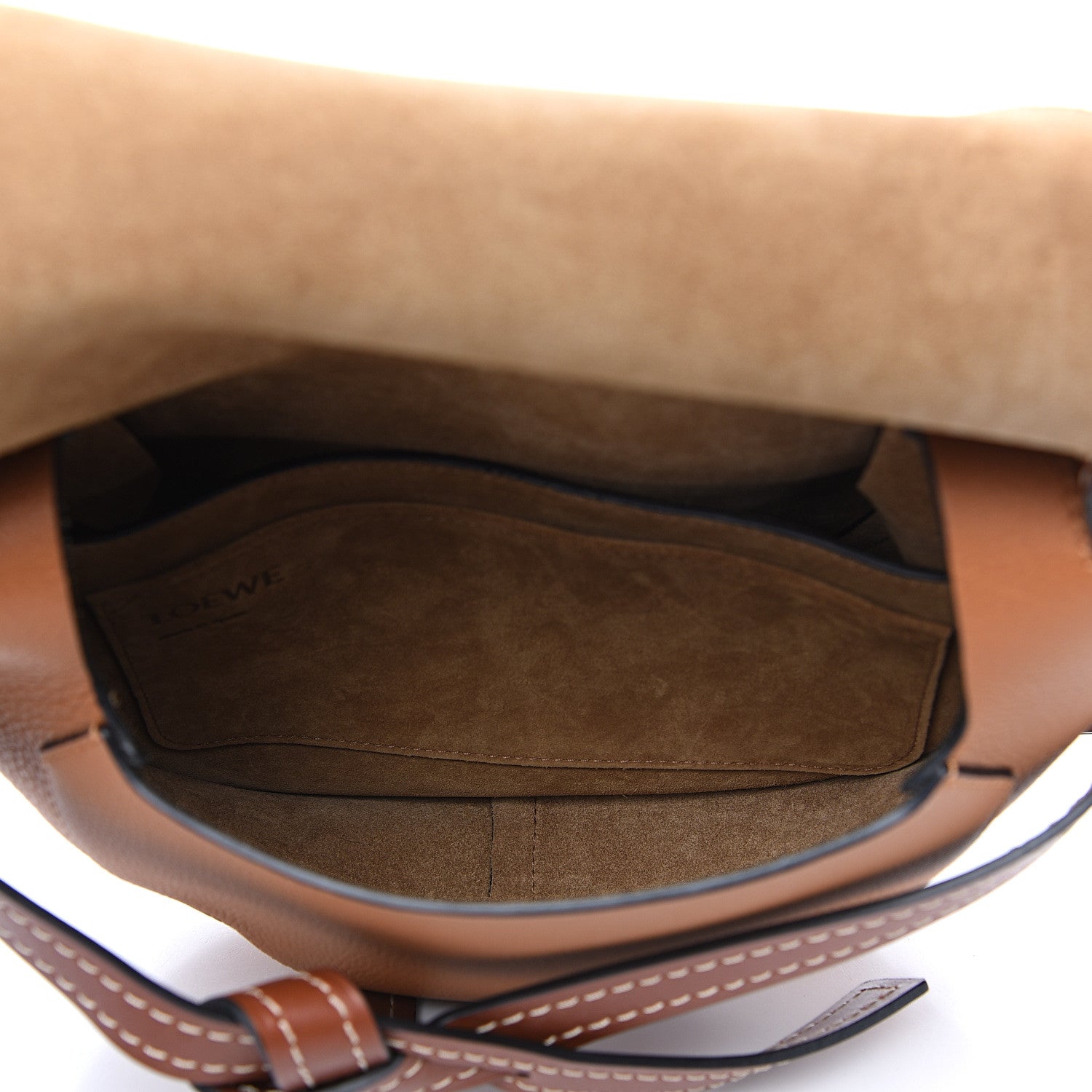 Loewe Grained Calfskin Small Gate Crossbody Bag Caramel Pecan 4 of 8