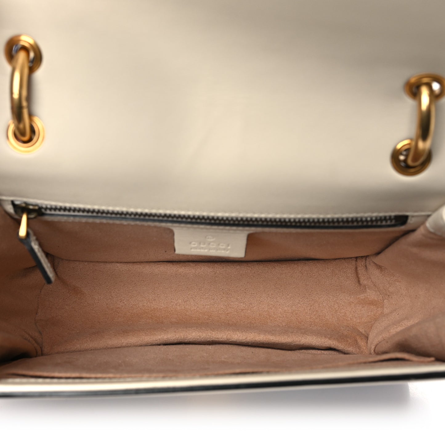 Calfskin Sylvie Web Queen Margaret Shoulder Bag Mystic White Black
