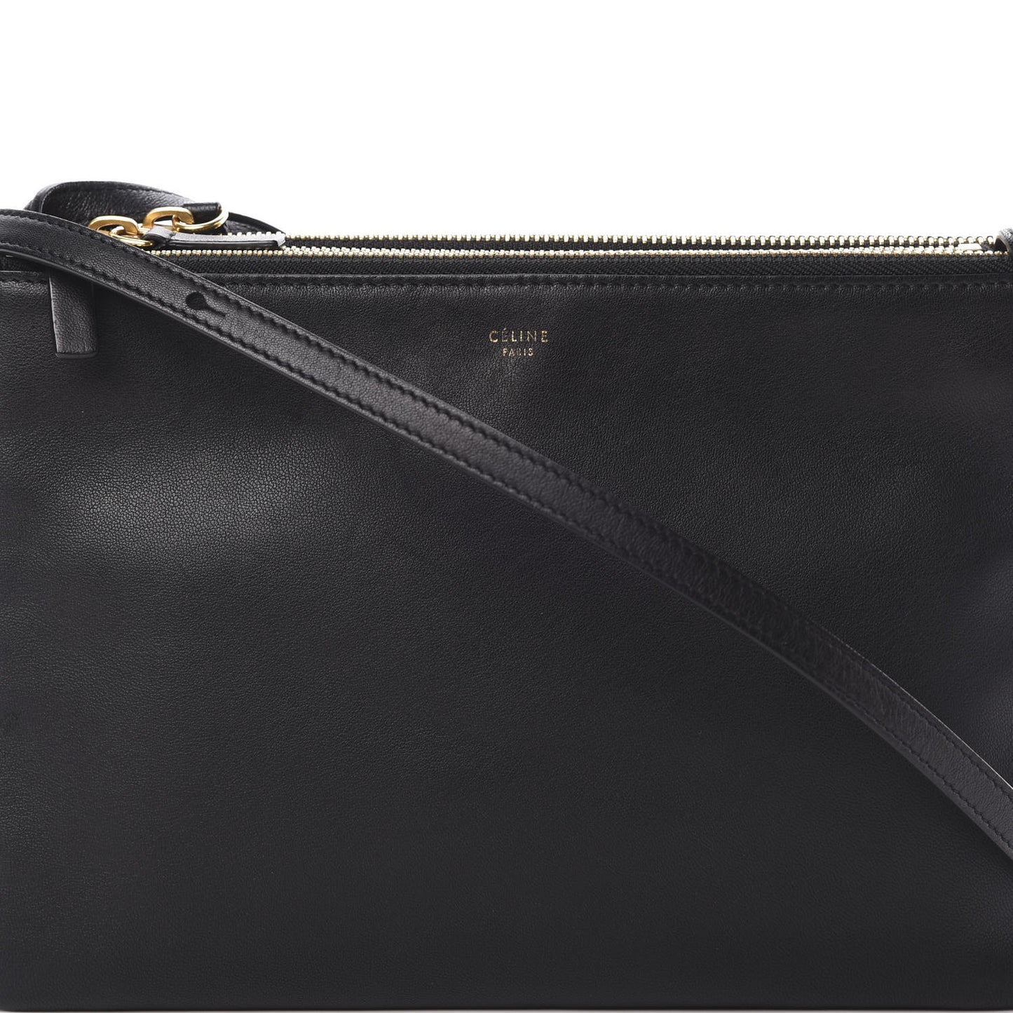 Lambskin Large Trio Crossbody Bag Black
