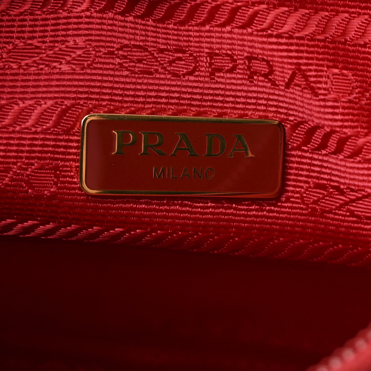 Prada Tessuto Nylon Impuntu Quilted Shoulder Bag Cherry 6 of 9