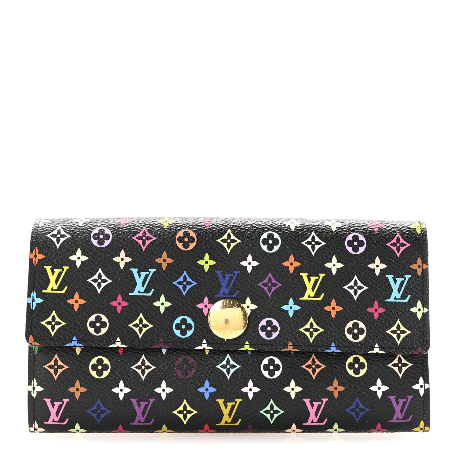 Louis Vuitton Monogram Multicolor Sarah Wallet Black 1 of 7