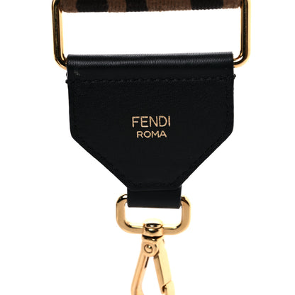Fendi Ribbon Vitello Seta FF 1974 Adjustable Strap You Fango Marrone Black 3 of 6