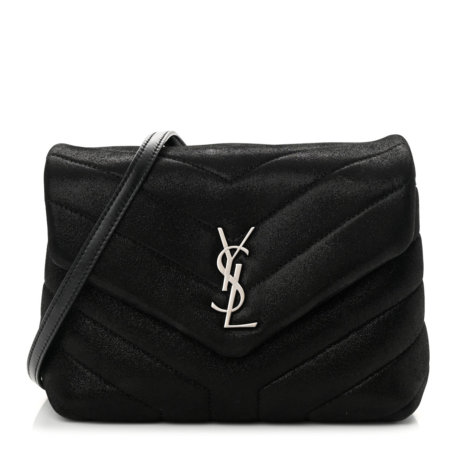 Saint Laurent Y Quilted Monogram Toy Loulou Chain Satchel Black 1 of 10