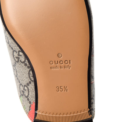Gucci GG Supreme Monogram Tian Womens Princetown Slippers 35.5 Beige Ebony Multicolor 6 of 9